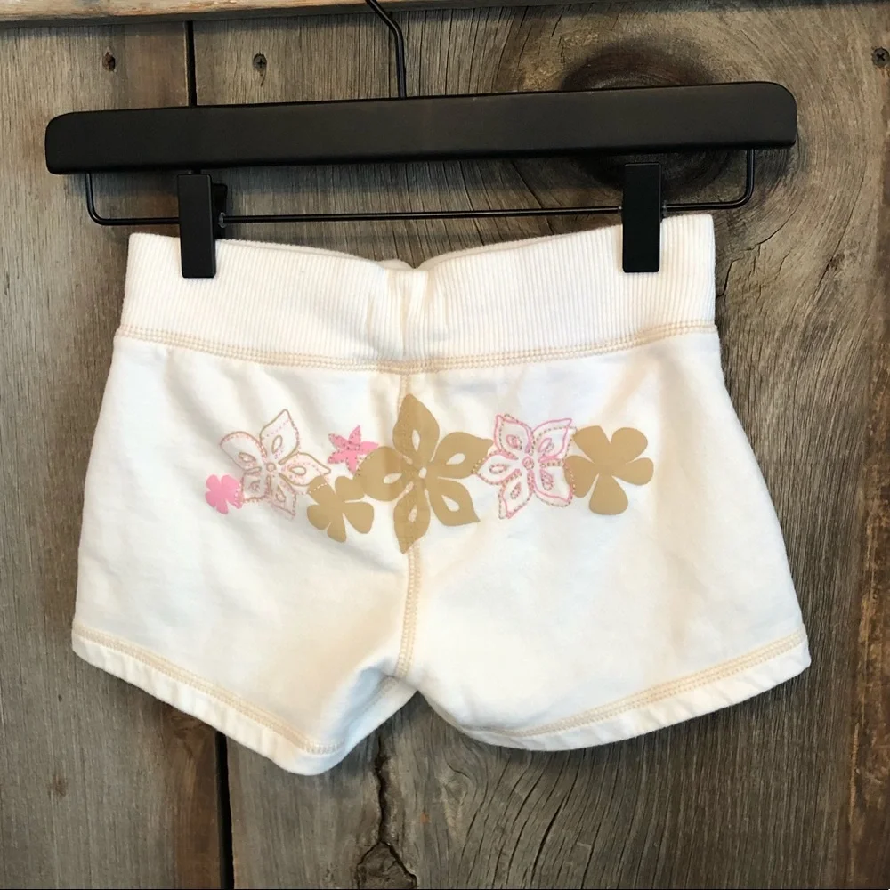 GapKids Off White Pull On Shorts Size Medium 8 Floral